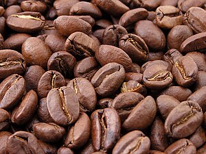 Roasted coffee beans, the world's primary sour...